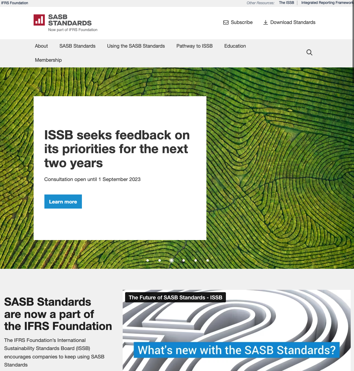 Sustainability Accounting Standards Board Standards Sasb Ifc Beyond